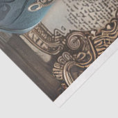 Papier Mousseline Steampunk Entraîne Turquoise fille Découpage (Détail)