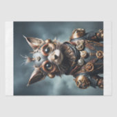 Papier Mousseline Steampunk Feline Revolution - Découpage - (Recto)