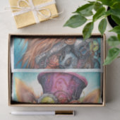 Papier Mousseline Steampunk Floral Pup 2 (Cadeau)