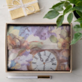 Papier Mousseline Steampunk Floral Retro (Cadeau)