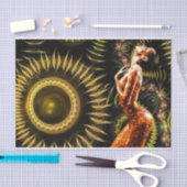 Papier Mousseline Steampunk Fractal Imaginaire belle femme (Artisanat)