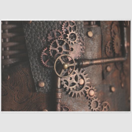 Papier Mousseline Steampunk Gears 2 Découpage 20x30 (Recto)