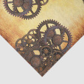 Papier Mousseline Steampunk Gears Industrial Vintage rouillé (Détail)