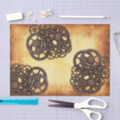 Papier Mousseline Steampunk Gears Industrial Vintage rouillé (Artisanat)