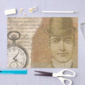 Papier Mousseline Steampunk Gentlemen Pocket Watch Tissu Papier (Artisanat)