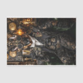 Papier Mousseline Steampunk German Shepherd, Alsacien BT4 Decoupage (Recto)