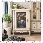 Papier Mousseline Steampunk German Shepherd, Alsacien BT5 Decoupage