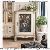 Papier Mousseline Steampunk German Shepherd, Alsatian BT5R Decoupage