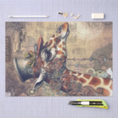 Papier Mousseline Steampunk Giraffe Animal (Artisanat)