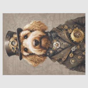 Papier Mousseline Steampunk Golden Doodle : Découpage fantaisiste