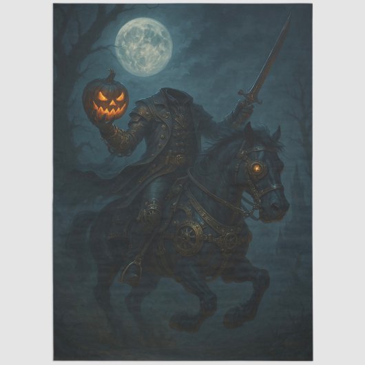 Papier Mousseline Steampunk Gothic Horror Headless Horseman