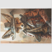Papier Mousseline Steampunk Gunslinger Fox Decoupage (Recto)