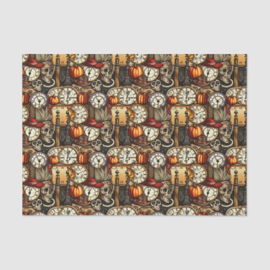 Papier Mousseline Steampunk Halloween délices (Recto)