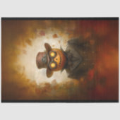 Papier Mousseline Steampunk Halloween Jack-o'-lantern F3 Découpage (Recto)