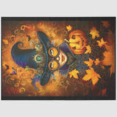 Papier Mousseline Steampunk Halloween Jack-o'-lantern F4 Découpage (Recto)