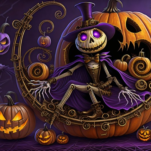 Papier Mousseline Steampunk Halloween Jack the Pumpkin King