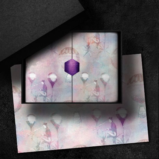 Papier Mousseline Steampunk Hot Air | Vintage