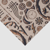 Papier Mousseline Steampunk Illustrations Motif Brown (Détail)
