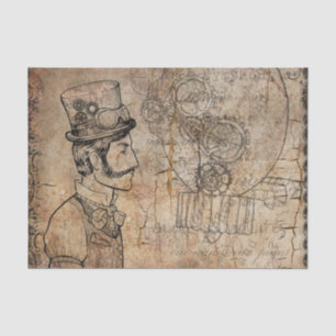 Papier Mousseline Steampunk Inventeur Fête des pères de chapeau supé