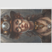 Papier Mousseline Steampunk Lace Woman decoupage (Recto)