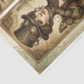 Papier Mousseline Steampunk Ladies decoupage for Small projects (Détail)