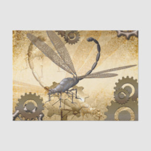 Papier Mousseline Steampunk, libellules merveilleuses de vapeur