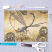Papier Mousseline Steampunk, libellules merveilleuses de vapeur (Artisanat)