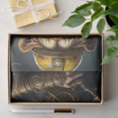 Papier Mousseline Steampunk Lion Construction Worker Decoupage (Cadeau)