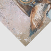 Papier Mousseline Steampunk Lynx Chat (Détail)