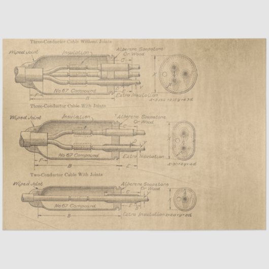Papier Mousseline Steampunk mécanique série de conception #3 (Recto)