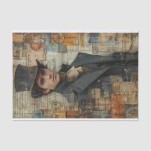 Papier Mousseline Steampunk Média mixte avec un homme victorien