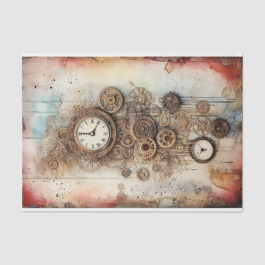 Papier Mousseline Steampunk Médias mixtes (Recto)