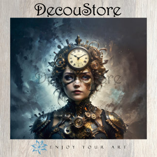 Papier Mousseline Steampunk Muse Decoupage