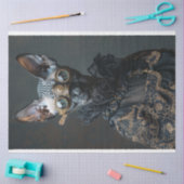 Papier Mousseline Steampunk noir Sphynx Chat Découpage (Artisanat)