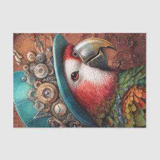 Papier Mousseline Steampunk Parrot