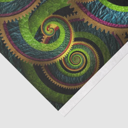 Papier Mousseline Steampunk - Plutôt un paon (Détail)