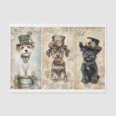 Papier Mousseline Steampunk Portraits de chien mignonne DK9L Decoupa (Recto)