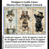 Papier Mousseline Steampunk Portraits de chien mignonne DK9L Decoupa