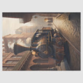 Papier Mousseline Steampunk Post Apocalyptic Cities Decoupage v5 (Recto)