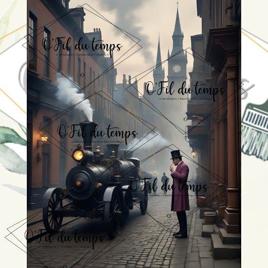 Papier Mousseline Steampunk Post Apocalyptic Cities Decoupage v7