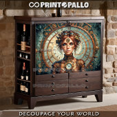 Papier Mousseline Steampunk Queen of Time and Watches