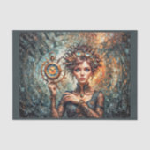 Papier Mousseline Steampunk Queen of Watch et Time Dimension (Recto)