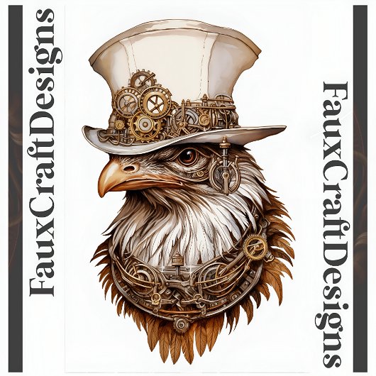 Papier Mousseline Steampunk Quirky Chicken Découpage Inhabituel Lt 1