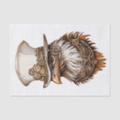Papier Mousseline Steampunk Quirky Chicken Découpage Inhabituel Lt 1 (Recto)