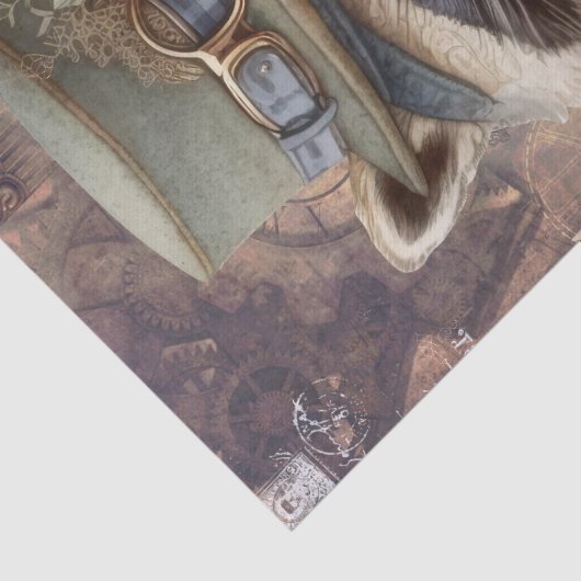 Papier Mousseline Steampunk Raccoon (Détail)