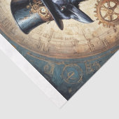 Papier Mousseline Steampunk Raven Decoupage (Détail)