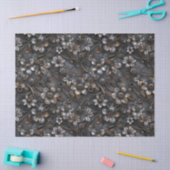 Papier Mousseline Steampunk Rousty Motif de fleur métallique pour De (Artisanat)