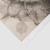 Papier Mousseline Steampunk Sepia Blonde Lady Découpage (Détail)