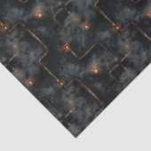 Papier Mousseline Steampunk Steam & Pipes Dark Motif BN6 Découpage (Détail)