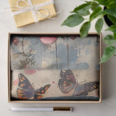 Papier Mousseline Steampunk Top Chapeau Papillons Fleurs Découpage (Cadeau)